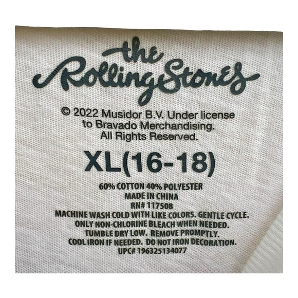 The Rolling Stones Colorful Pastel Tongue Graphic Band T-Shirt Size XL (14-16) - Picture 3 of 5